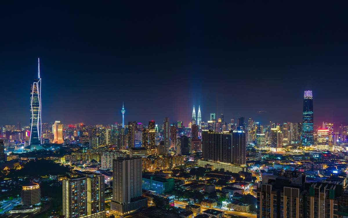 Kuala Lumpur skyline at night